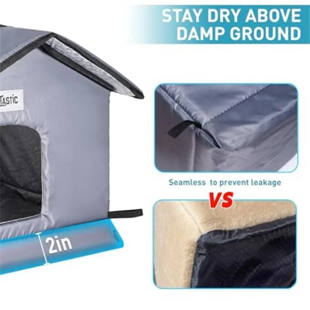Outdoor Cat House Small Insulated Waterproof Shelter Warm Cozy Kitten Shelter